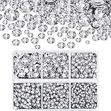 4000 Pieces Hotfix Rhinestones Crystals AB Clear Crystal Rhinestones Flatback Gems Round Crystal Rhinestones Bulk for Crafts Clothing Dance Costumes(Clear Color)