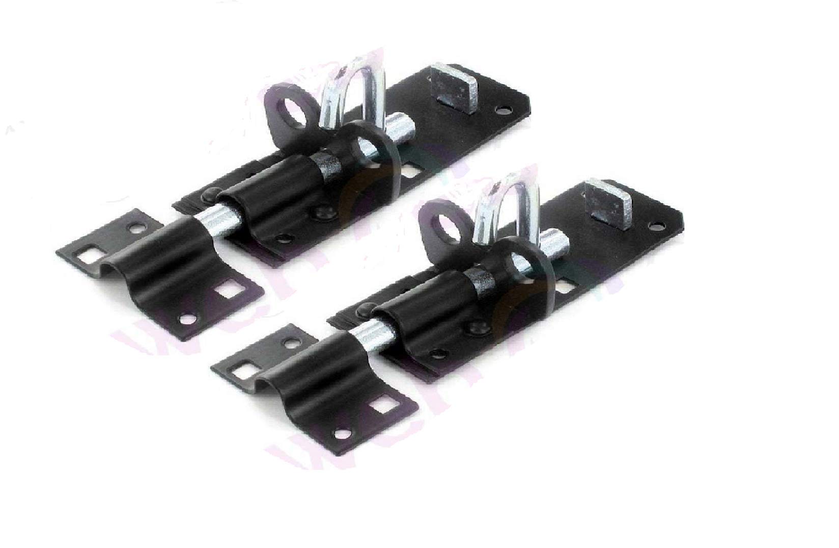 Door Handles Black 2 X Brenton Strong Sliding Padlock Shed Gate Bolt Or Zinc 100Mm (4")