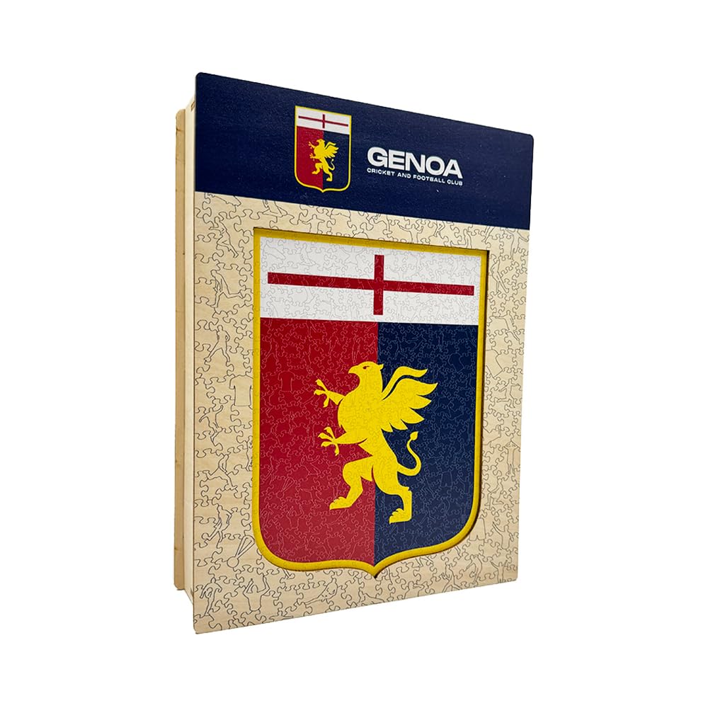 Iconic Puzzles -Drewniane puzzle, kolor logo, L, 500 sztuk, Genoa-L