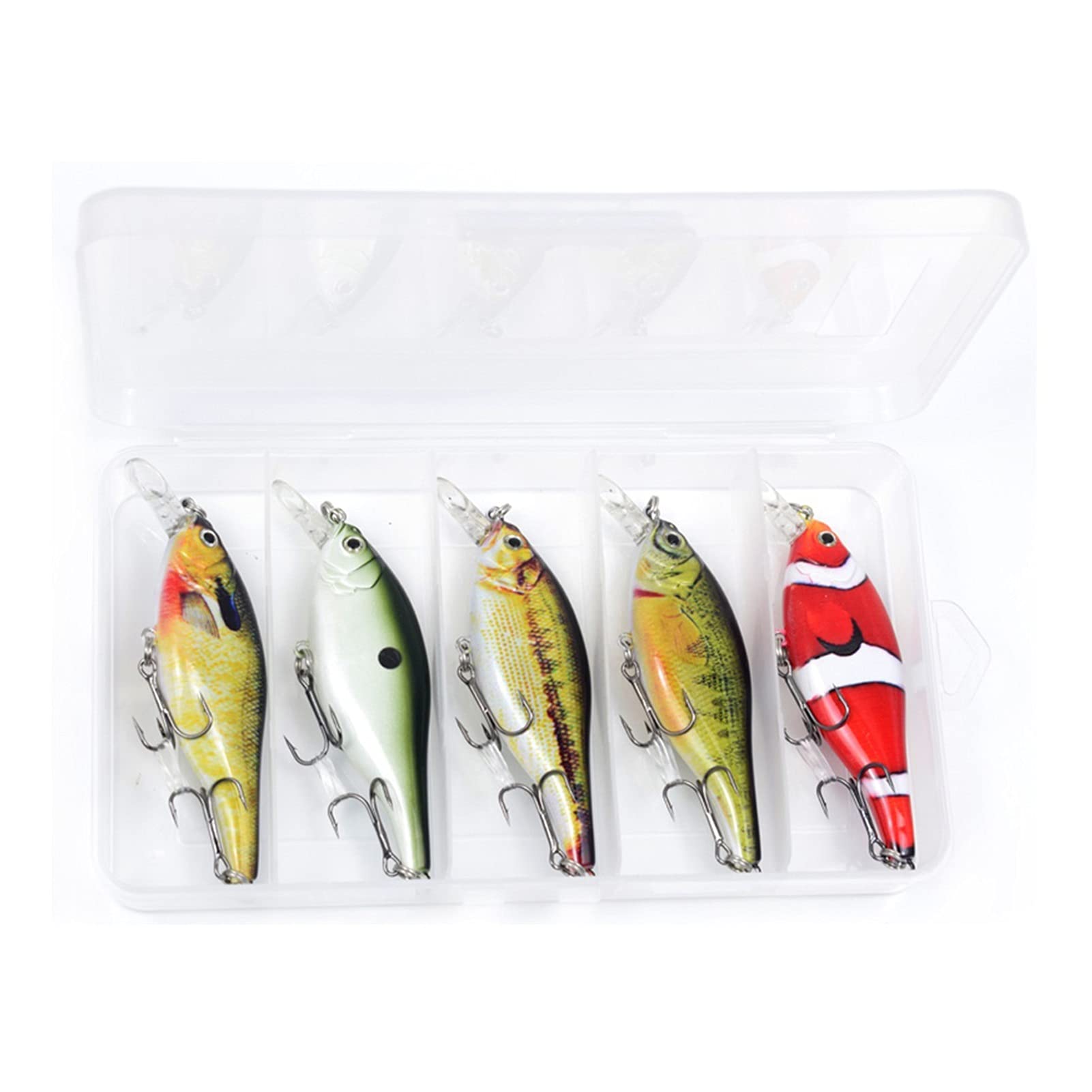 Señuelos de Pesca Señuelos de Pesca Buceo Wobblers Cebo Artificial Crankbait Pesca Switebait para Bass Trout Waterwater Freshwater Pesca 5pcs Cebos Artificiales