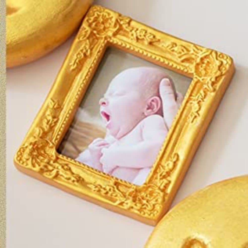 BABIES BLOOM Newborn Baby Handprint & Footprint DIY 3D Casting Frame with Baby Gifting Baby Shower Name Ceremony (Casting/Moulding Material Included) 1