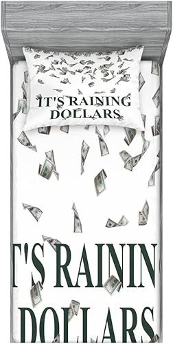 Miniatura 86 de Ambesonne Juego de sábanas bajeras y fundas de almohada de los años 90, patrón geométrico en estilo retro, formas redondas de triángulo de media