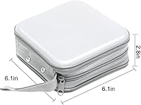 Vista 78 de Funda para CD, capacidad para 40 unidades, para CD/DVD, cartera, de plástico duro, DVD, para coche, hogar, oficina, viajes (negro)