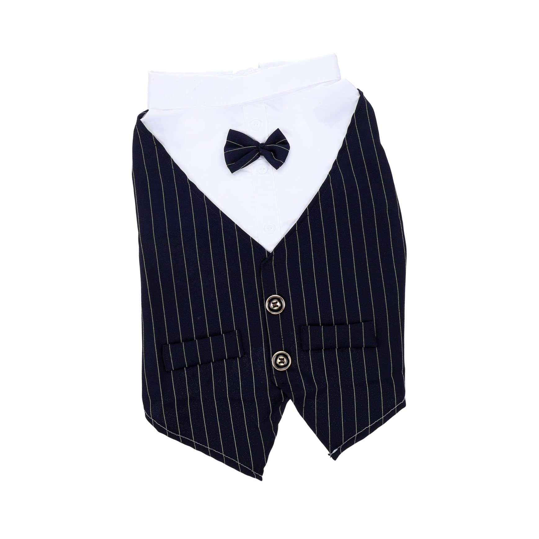 Vêtements pour chiens moyens de Noël : costume de père Noël Navy pour photos de famille