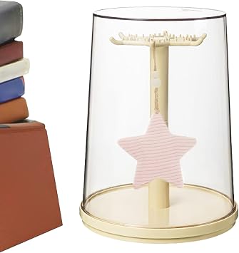 Doll Display Case | Transparent Dustproof Showcase - Dustproof Rotating Protective Stand Collectors Display Storage Keychain for Plush Figures