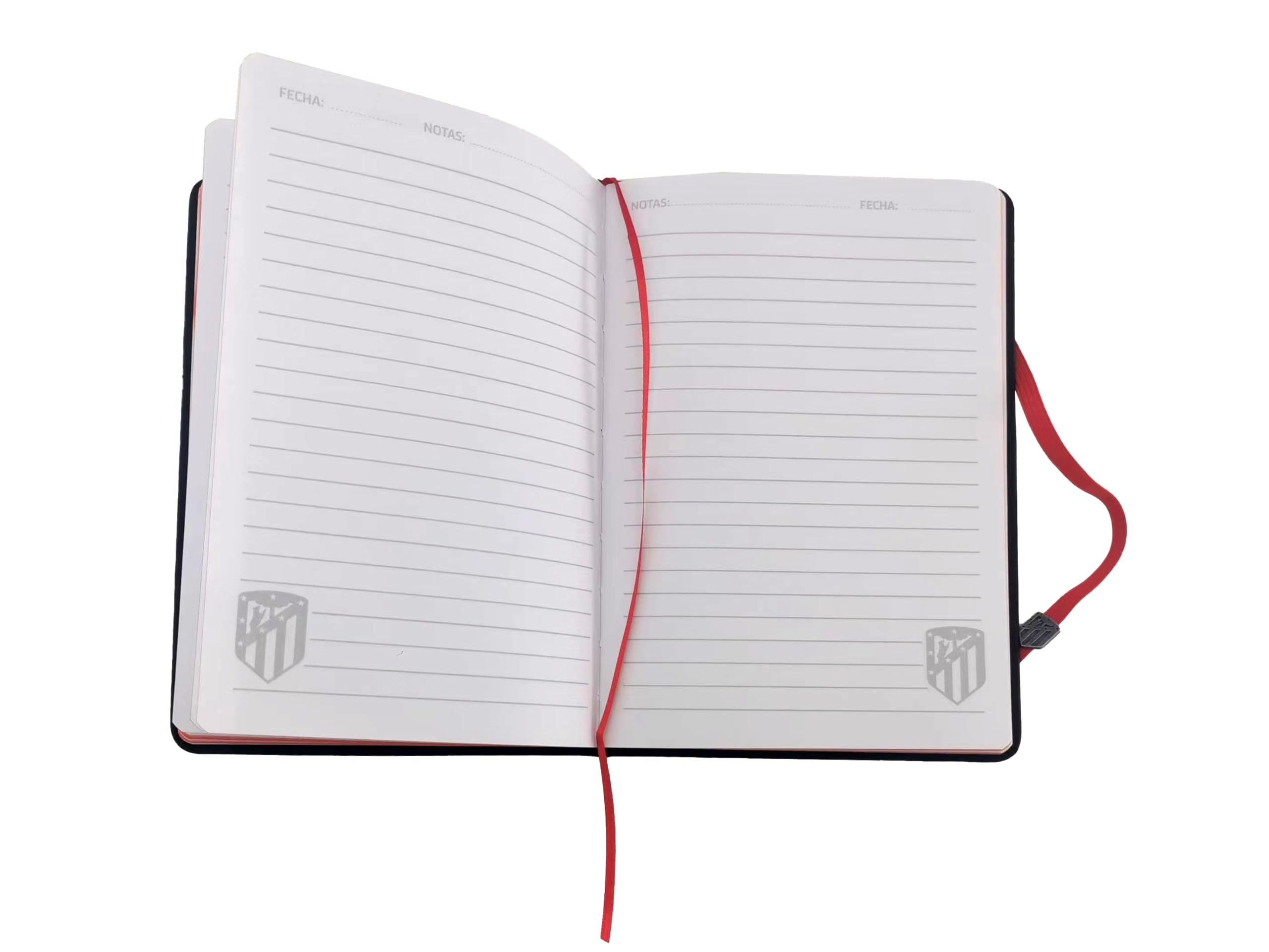 Atlético de Madrid - Pack cadeau, agenda, stylo, set d'agenda et stylo, écriture, football, couleur noire, produit officiel (CyP Brands)