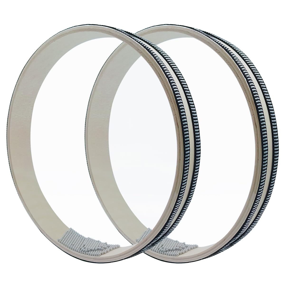 SourceTon2 pcs Natural Color 10 inch Ocean Drum, Ocean Drums, Sound Healing Instruments, Percussion Instrument, Tambourine, Close to the Sound of the Waves, Sleep Aid, Sound Therapy, Meditation