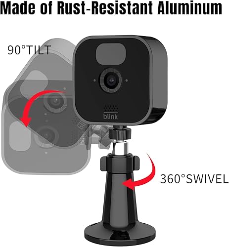 Miniatura 4 de Paquete de 2 soportes para cámara Blink para exteriores, soporte de pared ajustable de 360 grados para interiores y exteriores, para Blink XT, Blink