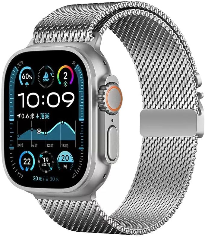 Amazon.co.jp: チタニウムミラネーゼループ for Apple Watch バンド