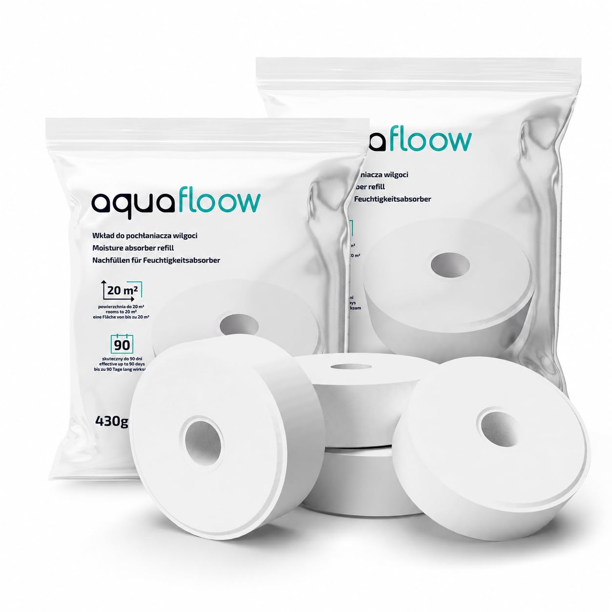 Aquafloow Dehumidifier Refill Tablets 8x430g Anti Moisture