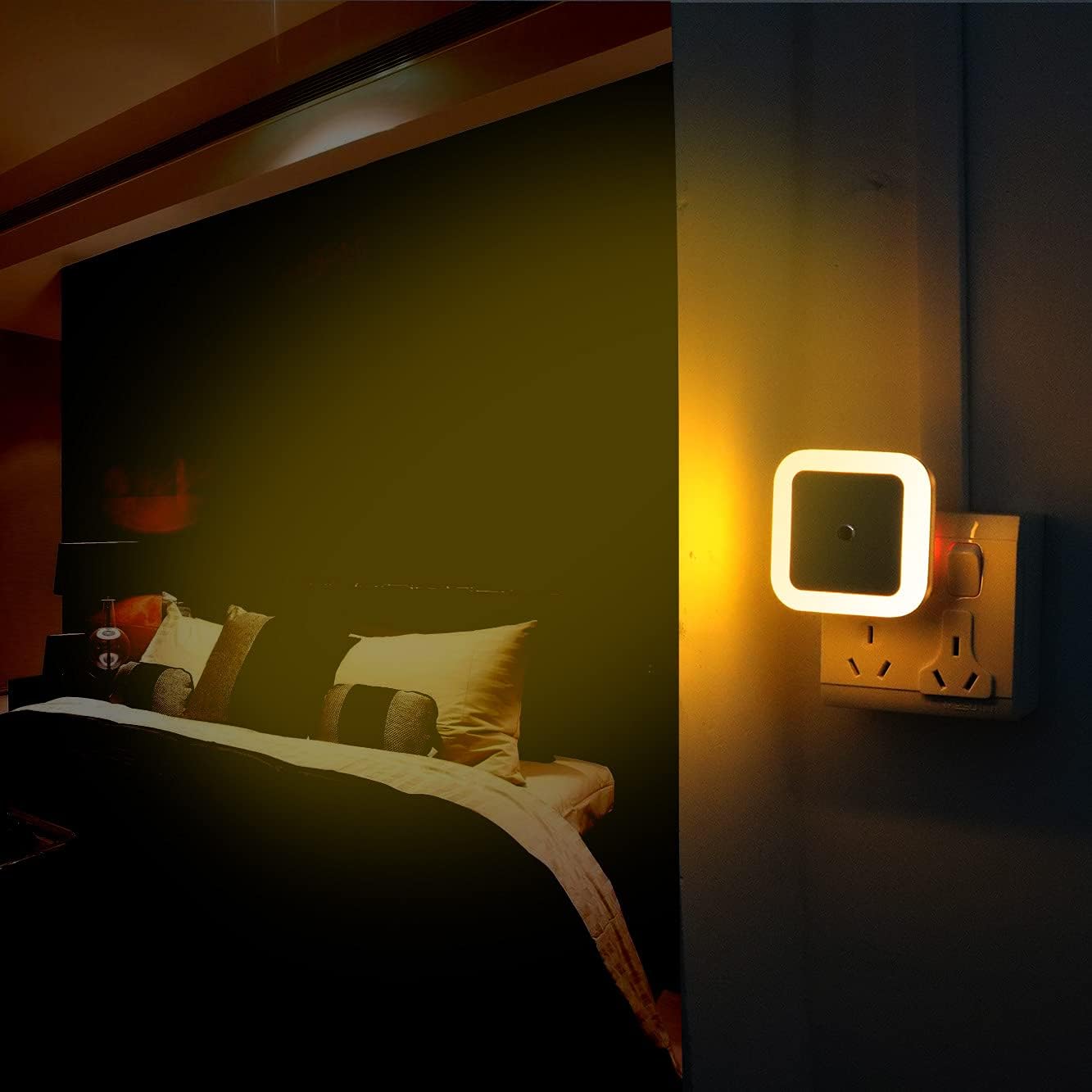 AUSAYE 6 Pack LED Night Lights Plug-in Night Light Lamp with Smart Light Sensor, 0.5W Nightlight for Kids Adults Gifts Warm White