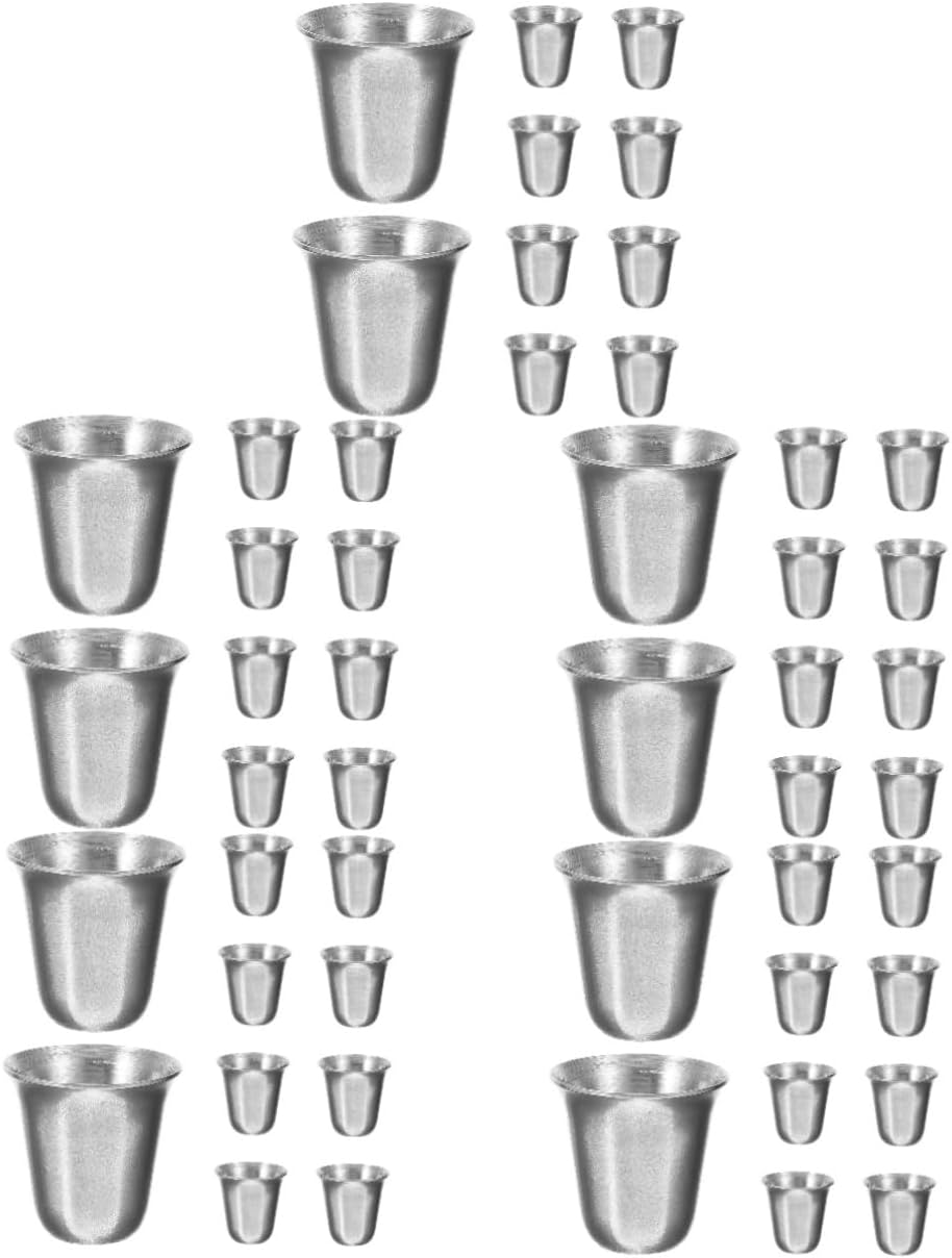 50pcs Stainless Steel Communion Cups Cups for Church Stackable Design for Easy Storage for Religious Ceremonies Convenient and Elegant Serving