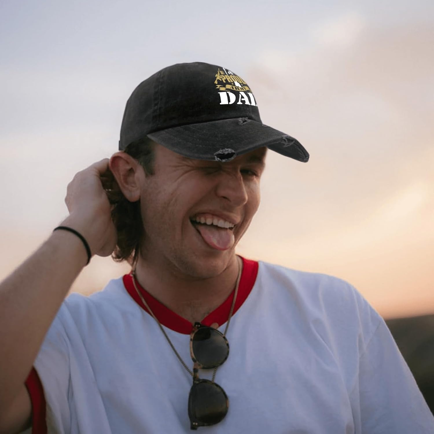 I'm A Dad Grandpa and Veteran Hats for Womens Low Profile Washed Distressed - Image 4