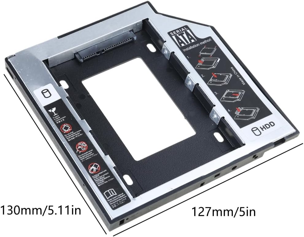 Laptop Optical Bay 9.5mm 12.7mm SSD HDDs Caddys for Enhanceds Data Storage