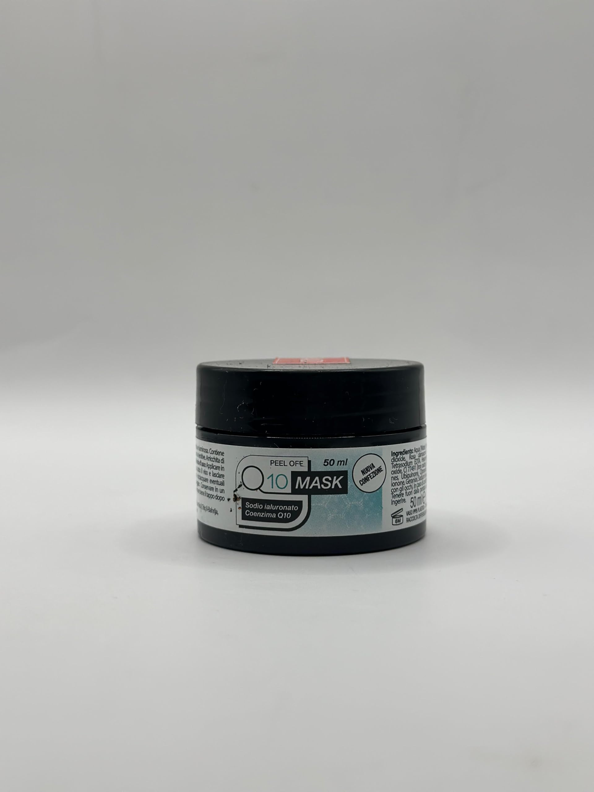 Maschera Viso Q10 200ml Peel Off Antiage con Acido Ialuronico | Idratante, Rimpolpante, Illuminante, Contro Rughe e Pelle Spenta