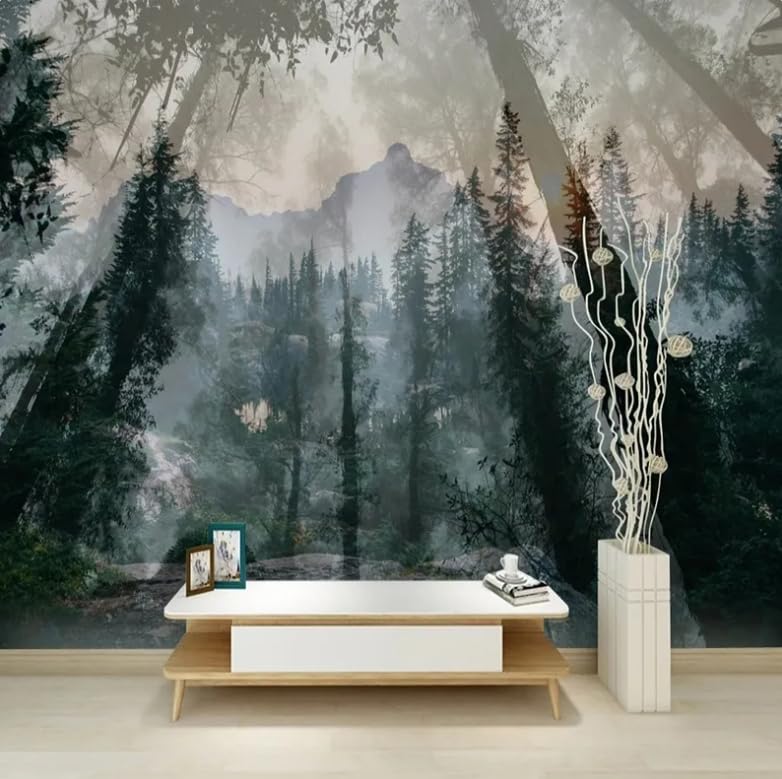 Papier peint paysage forêt vierge tropicale 3D photo murale salon