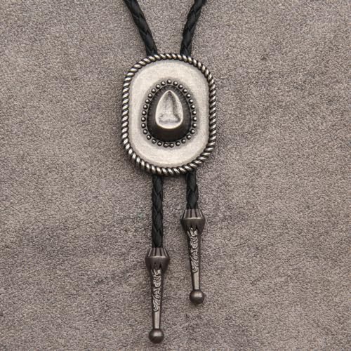 Image of GelConnie Native American Bolo Tie Rodeo Cowboy Leather Necktie Western Necklace Costume Accessories for Men,Women