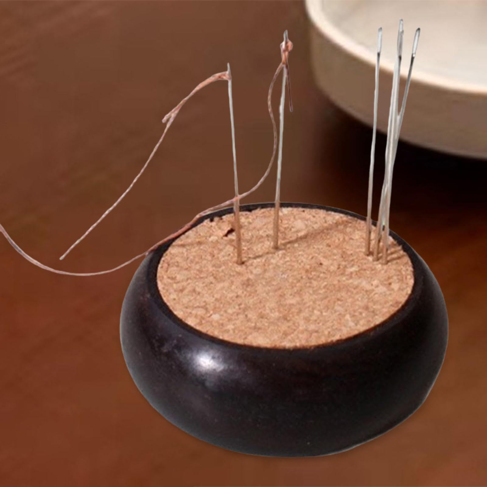 SM SunniMix 10 Pieces Pincushion Corks Replacement, Creative Craft Supplies Sturdy Needle Holder Round for Needlework Quilting Stitchwork