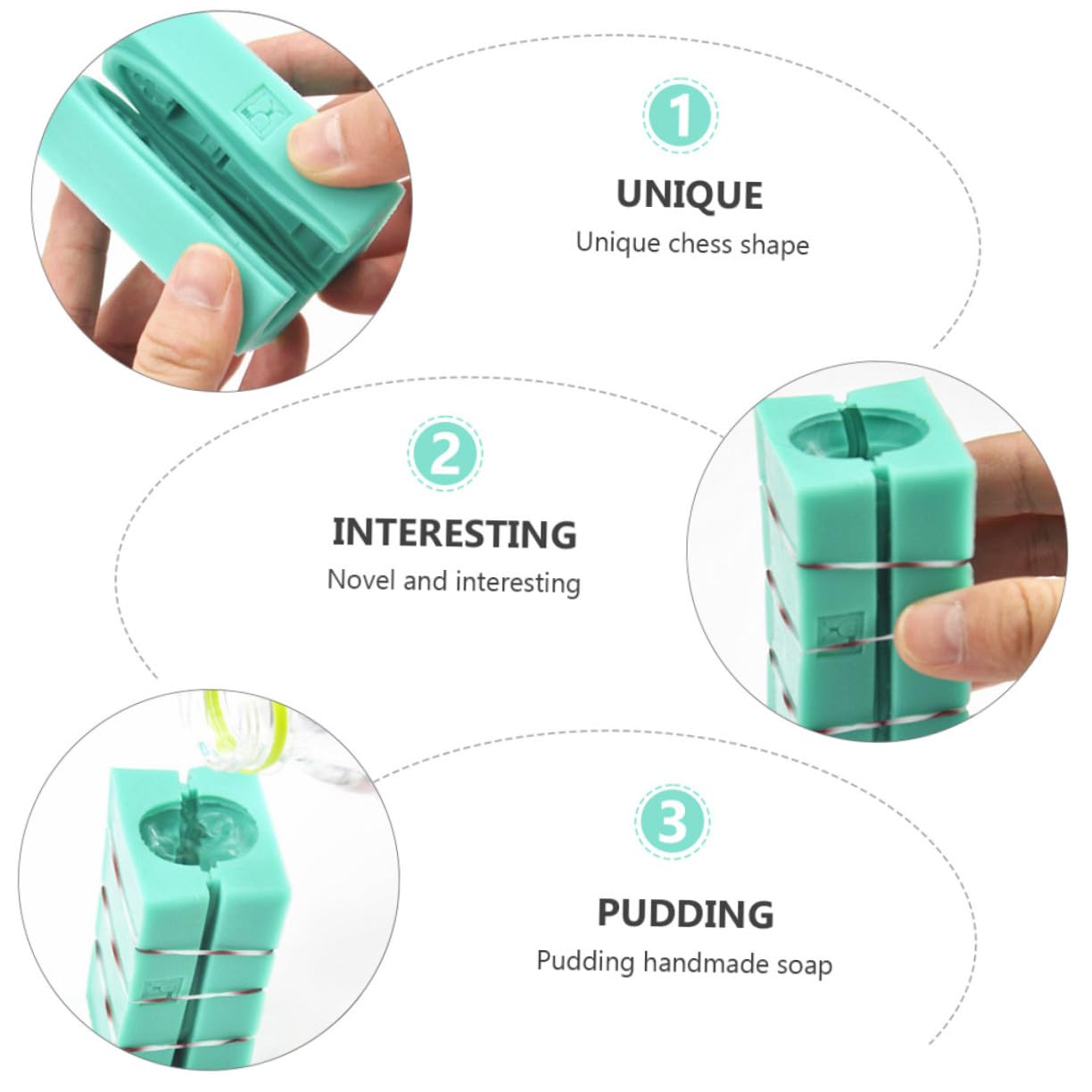 Stampo per Scacchi in Silicone Verde 12 Pezzi per Dolci