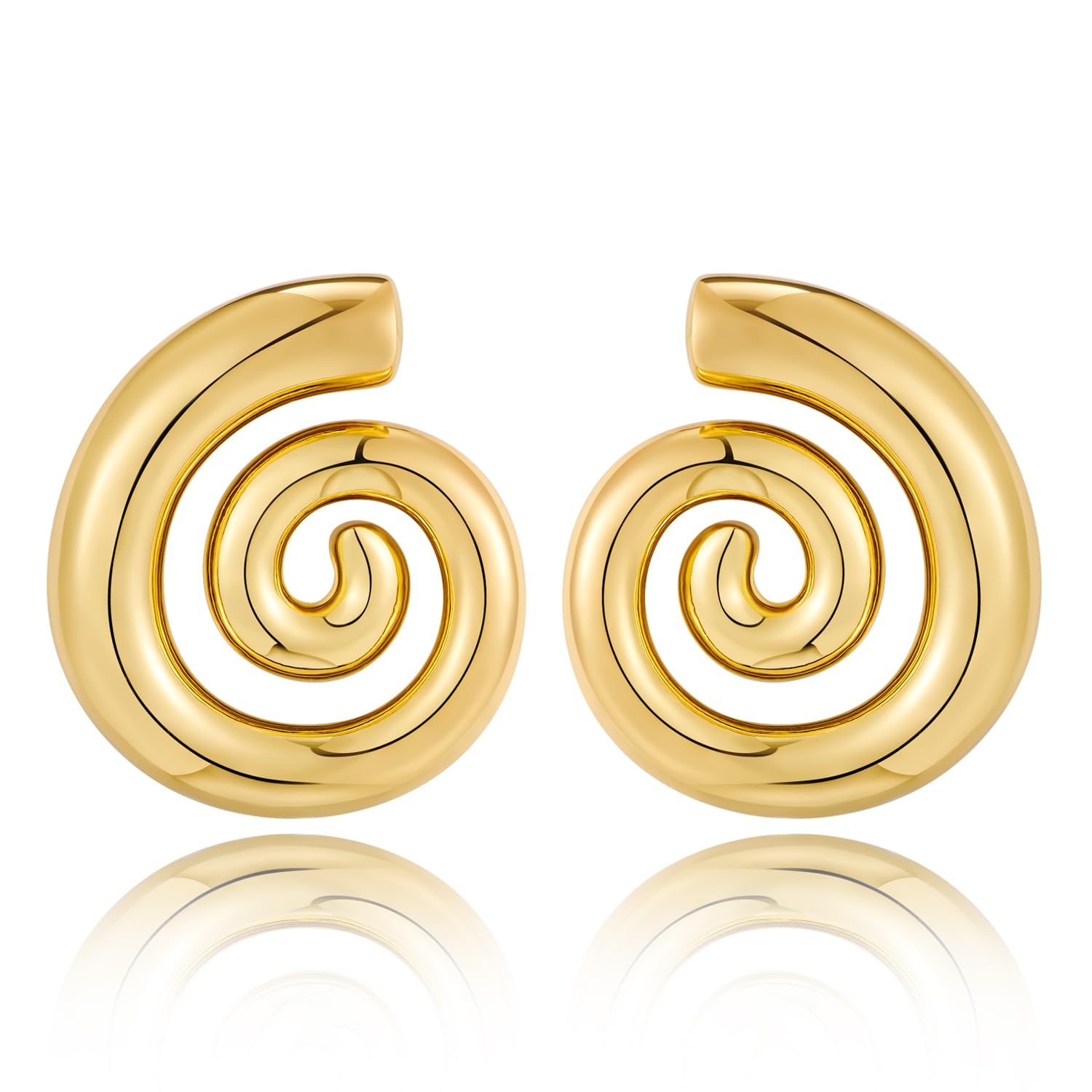 INNERDIVAGold Boho Ocean Earrings, Shell Earrings Seashell Stud Earrings Beach Jewelry Gifts for Women