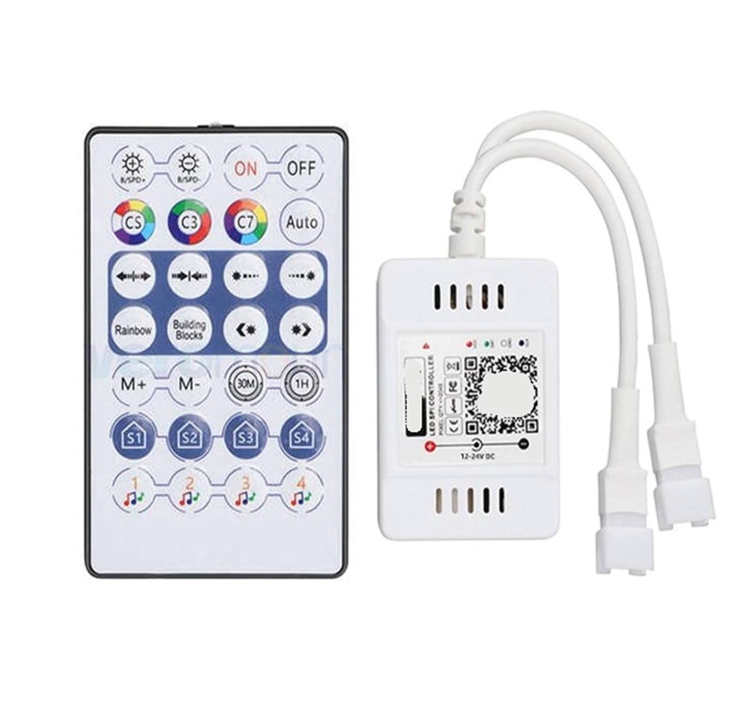 DC 12V 24V 28-Key Dual Output Music Controller Pixel Voice(Dual Output)