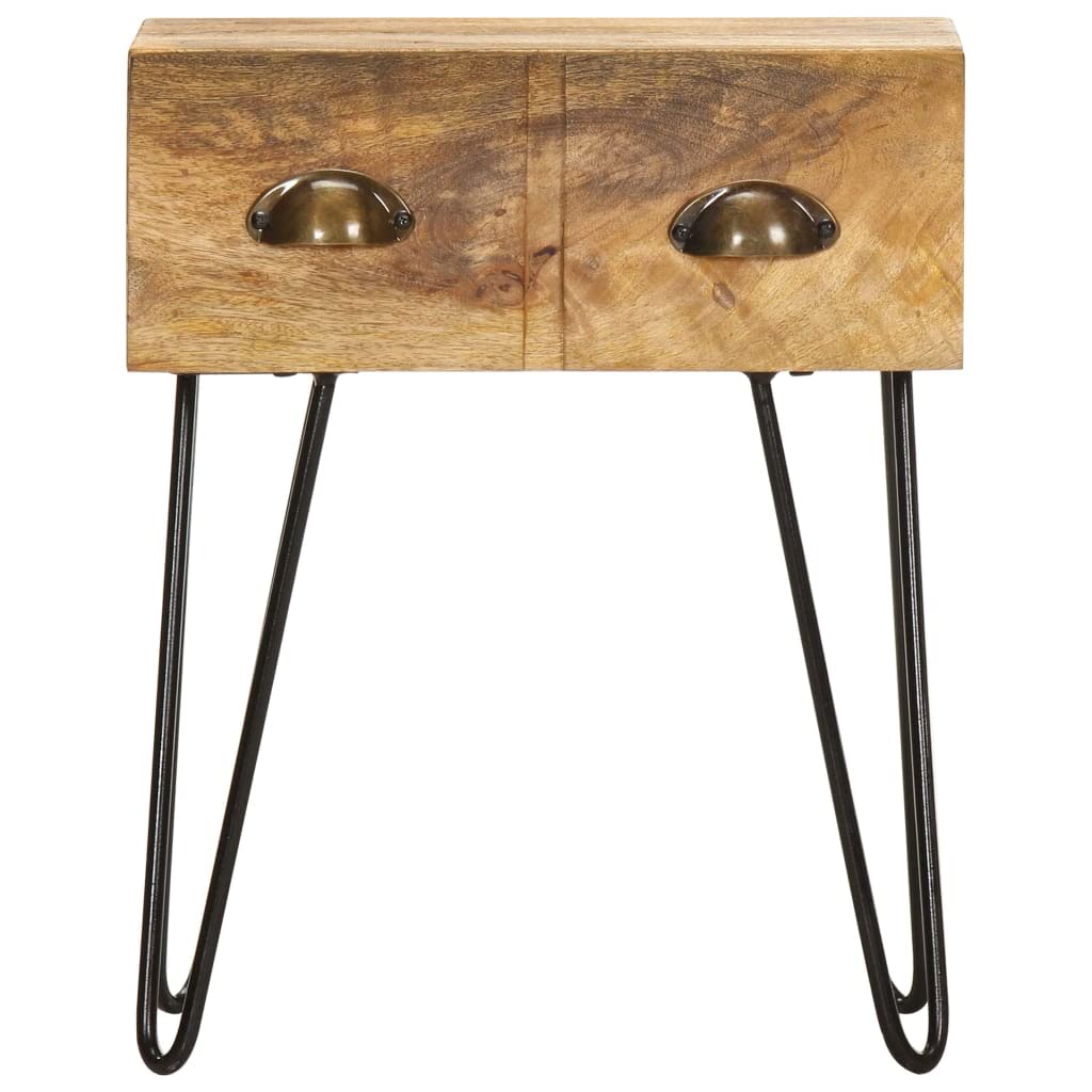 Table de chevet en bois massif de manguier 40 x 30 x 50 cm