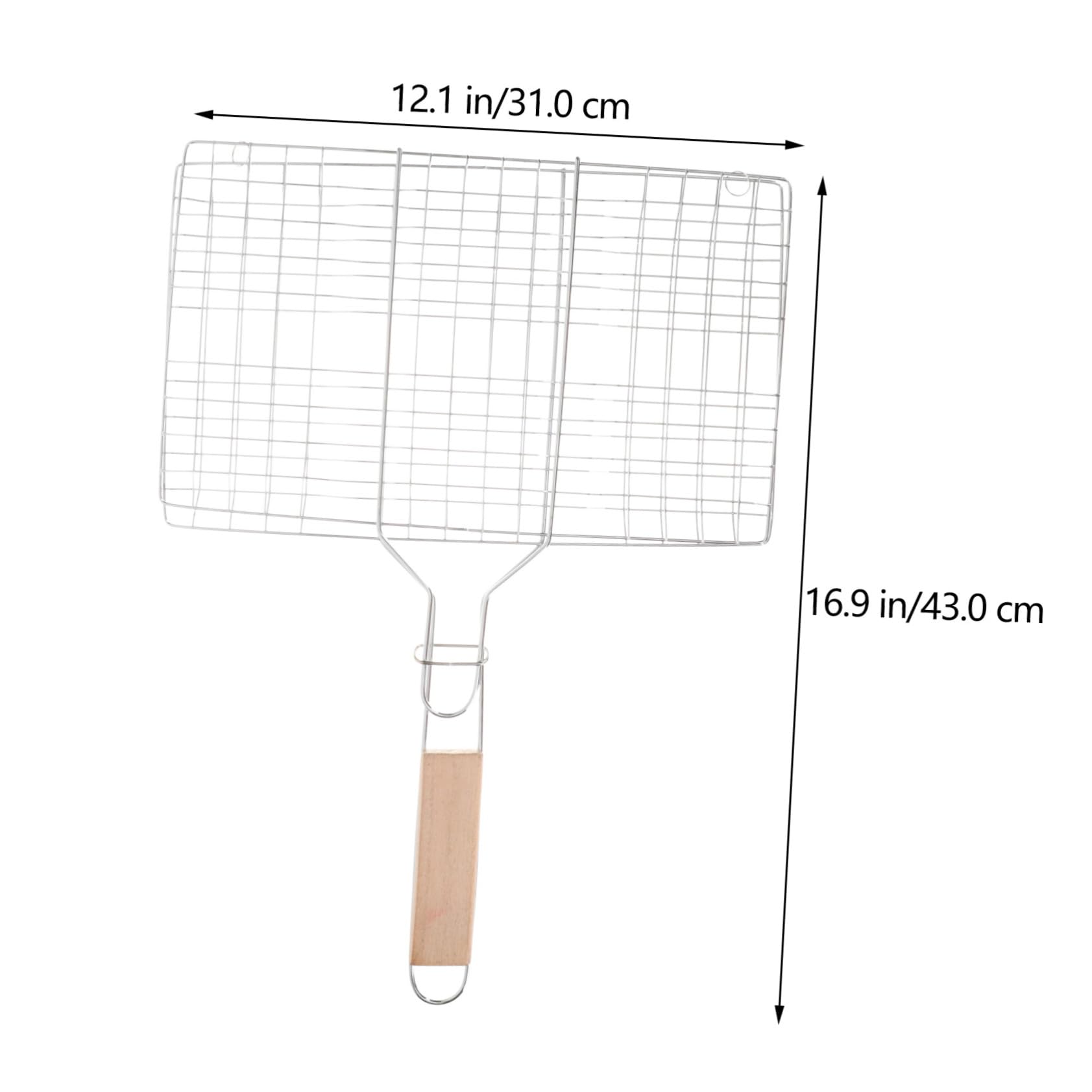 VANZACK Fish Grill Basket Metal Grill Rack for Barbecue for Outdoor Camping Picnic Random