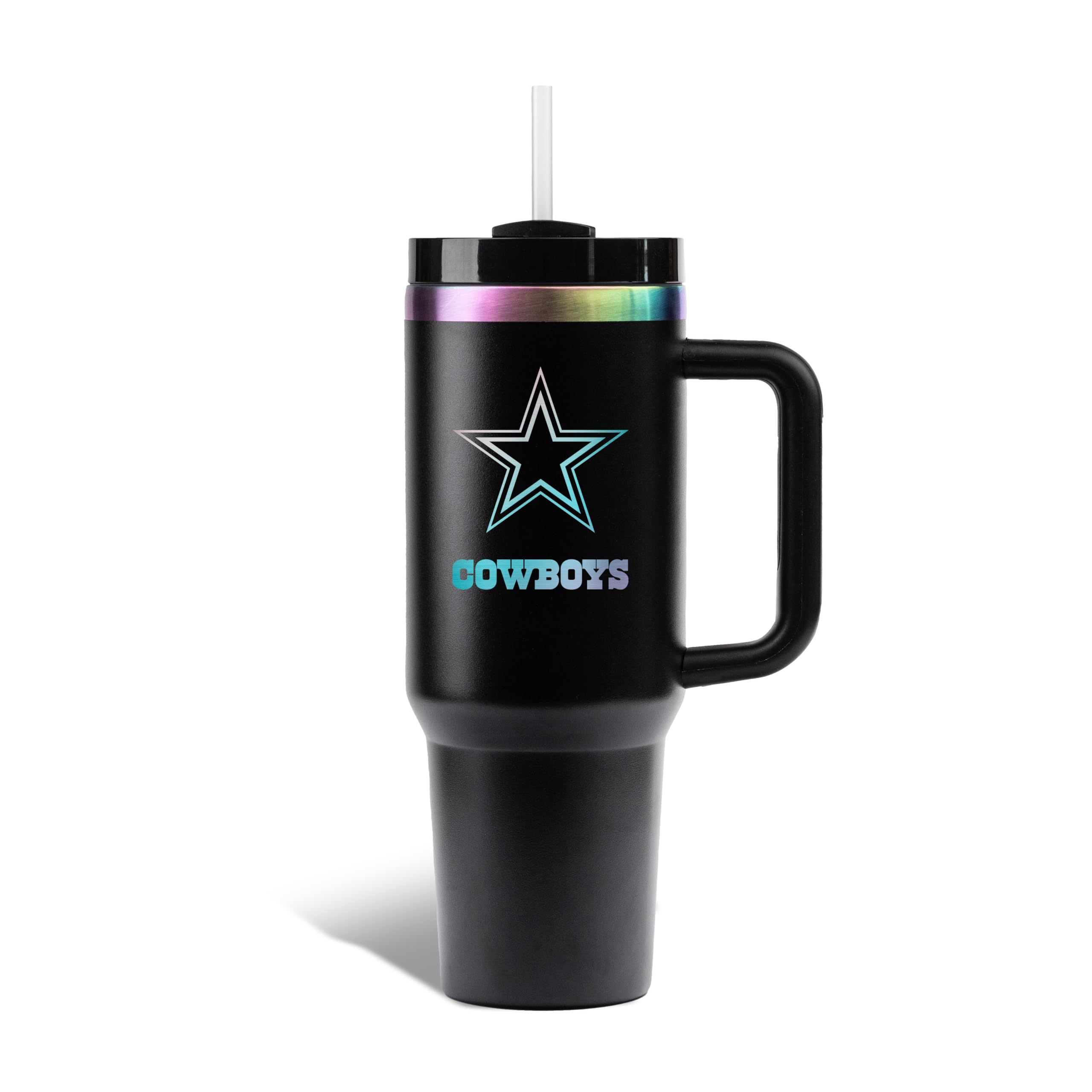 The Memory Company Officially Licensed NFL - Dallas Cowboys 40oz Iridescent Tumbler with Handle
