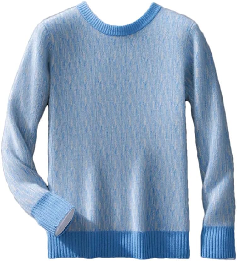 Men's Winter Cashmere Sweater Round Neck Loose Pullover Knitted Wool Bottoming Shirt Business Sweater