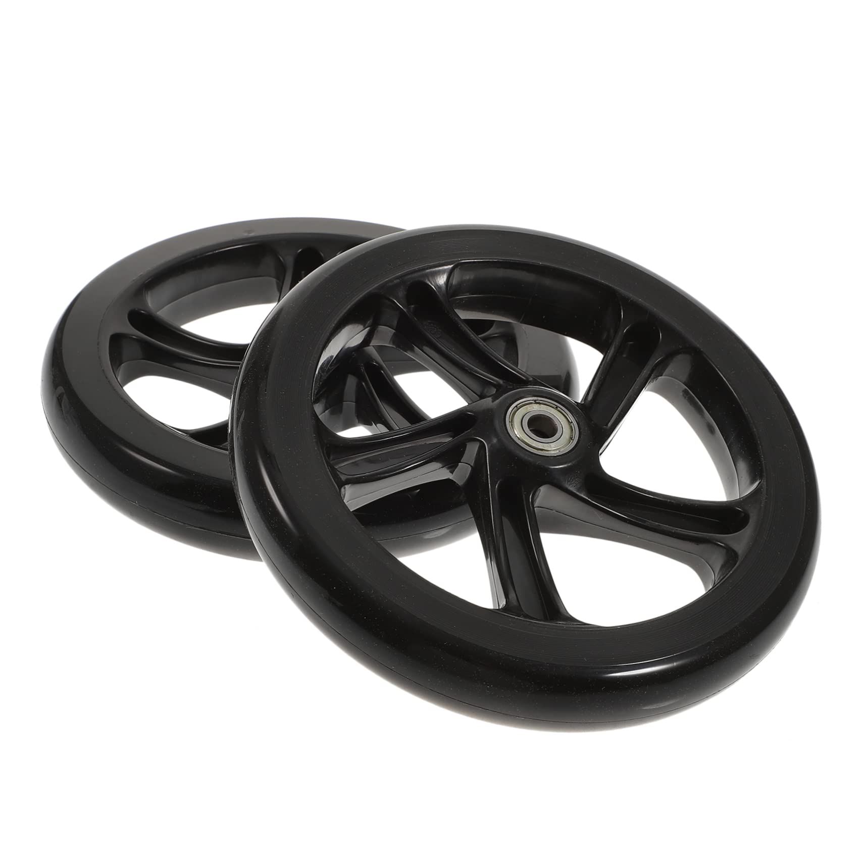 iplusmile Paire de Roue Trotinette en PU Haute Élasticité Roulements 180mm Résistante à l'usure et Stable pour Accessoires Scooter Routes et Rues