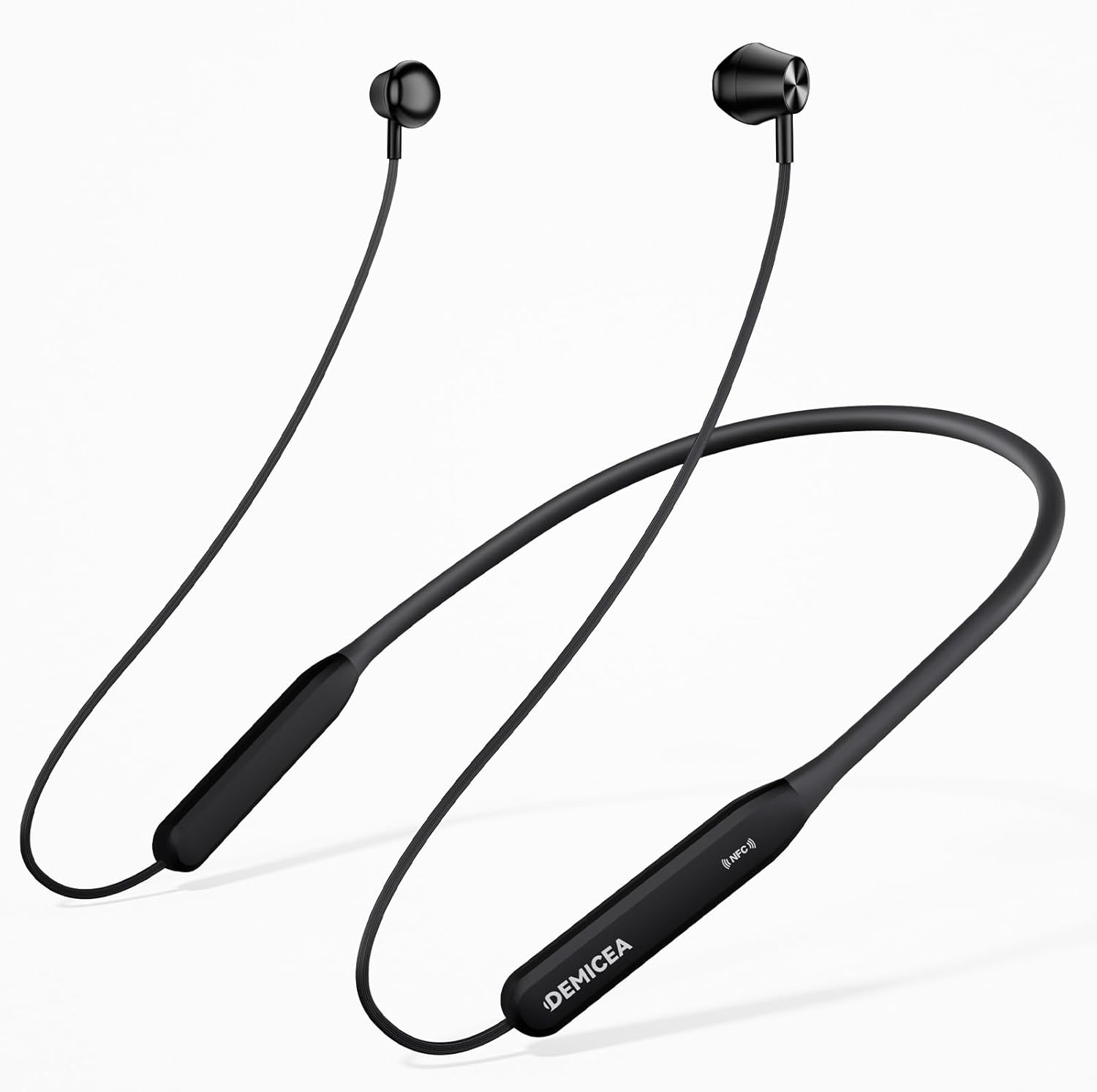 Bone Conduction Headphones, Neckband Headphones for Anti-Drop, 7H Listening Time, Neck Earbuds with Noise Isolation Mic, for Meeting, Running Fitness