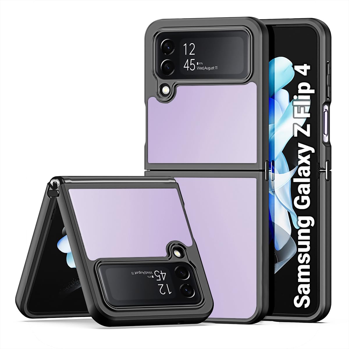 RIGGEAR Shockproof Sleek Hybrid Armor Back Cover Case Compatible with Samsung Galaxy Z Flip 4 (Transparent PC + TPU) (B0B9C9X6HK) Amazon Price History, Amazon Price Tracker