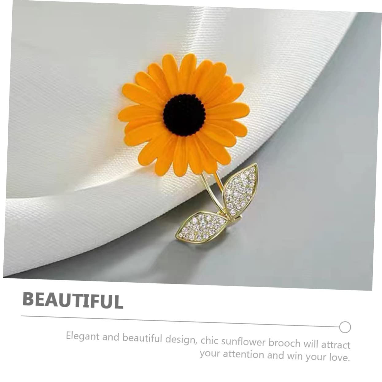 SHERCHPRY Sonnenblumenbrosche für Damen Schal Zubehör Stift Gemeinschaft Dekoration trachtenbrosche Kleidungs-Brosche sonnenblumen deko schmuck Sonnenblumen-Pin-Brosche Frauen Brosche Kupfer