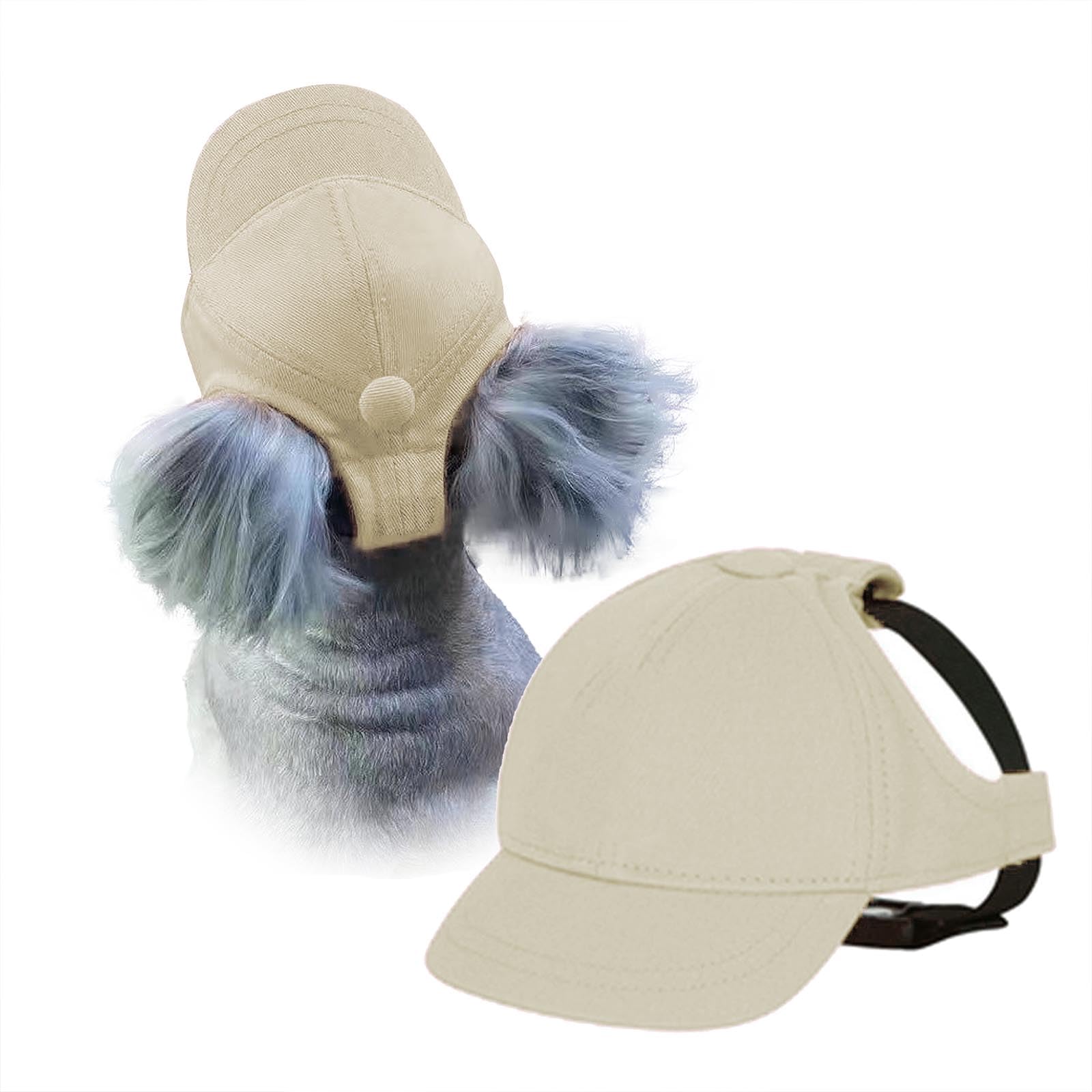 UOSIA Dog Baseball Cap Dog Hat Pet Hats with Ear Holes Adjustable Baseball Caps for Small Medium Dogs and Cats Outdoor Pet Sun Hat All Season