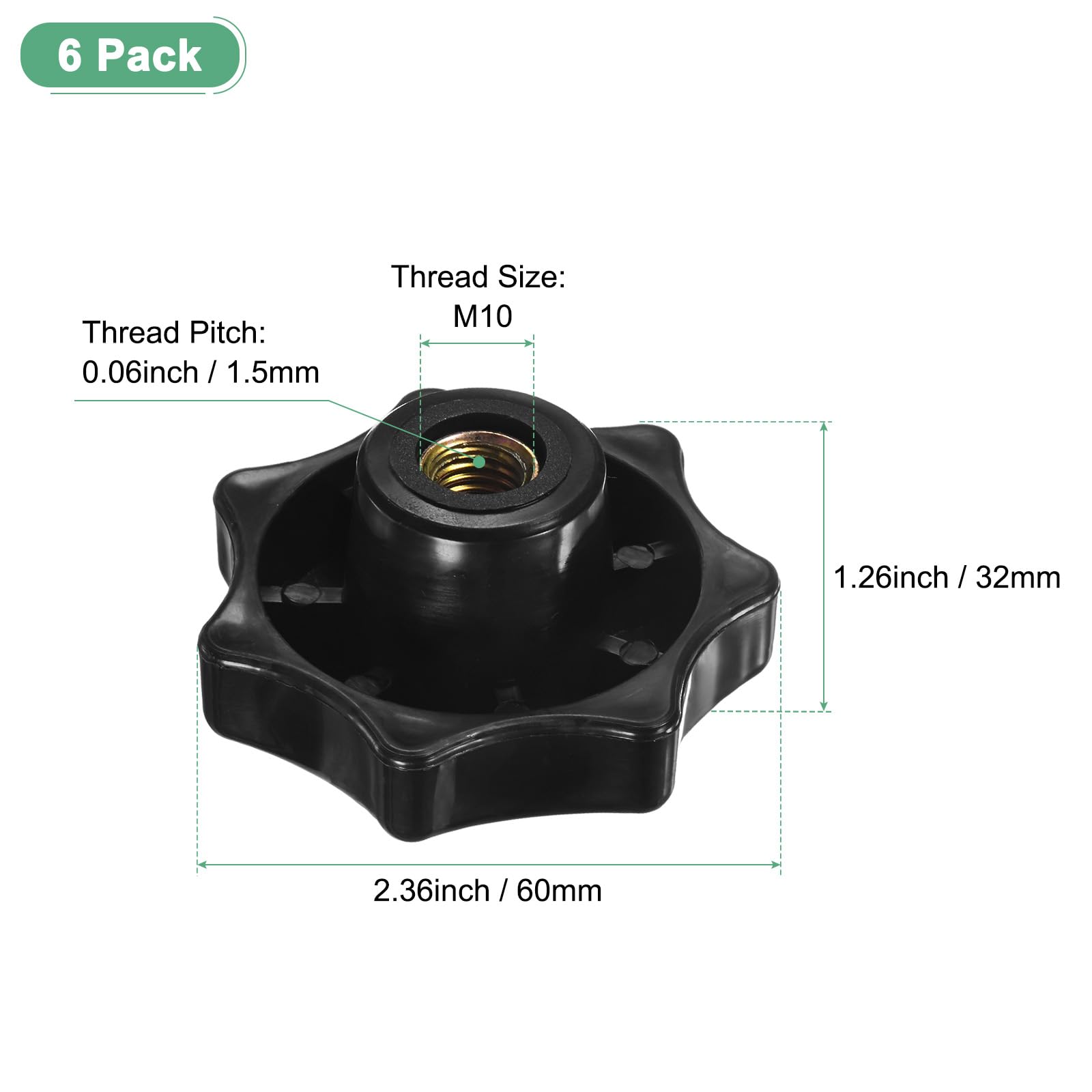 M METERXITY 6-Pack 7 Star Knobs - Image 3