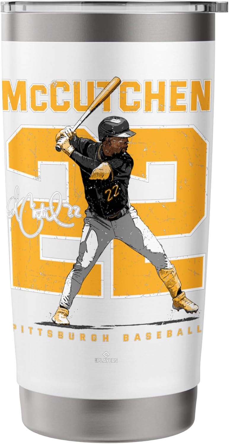 Number and Portrait Andrew McCutchen Pittsburgh MLBPA Stainless Steel Insulated Tumbler image 3