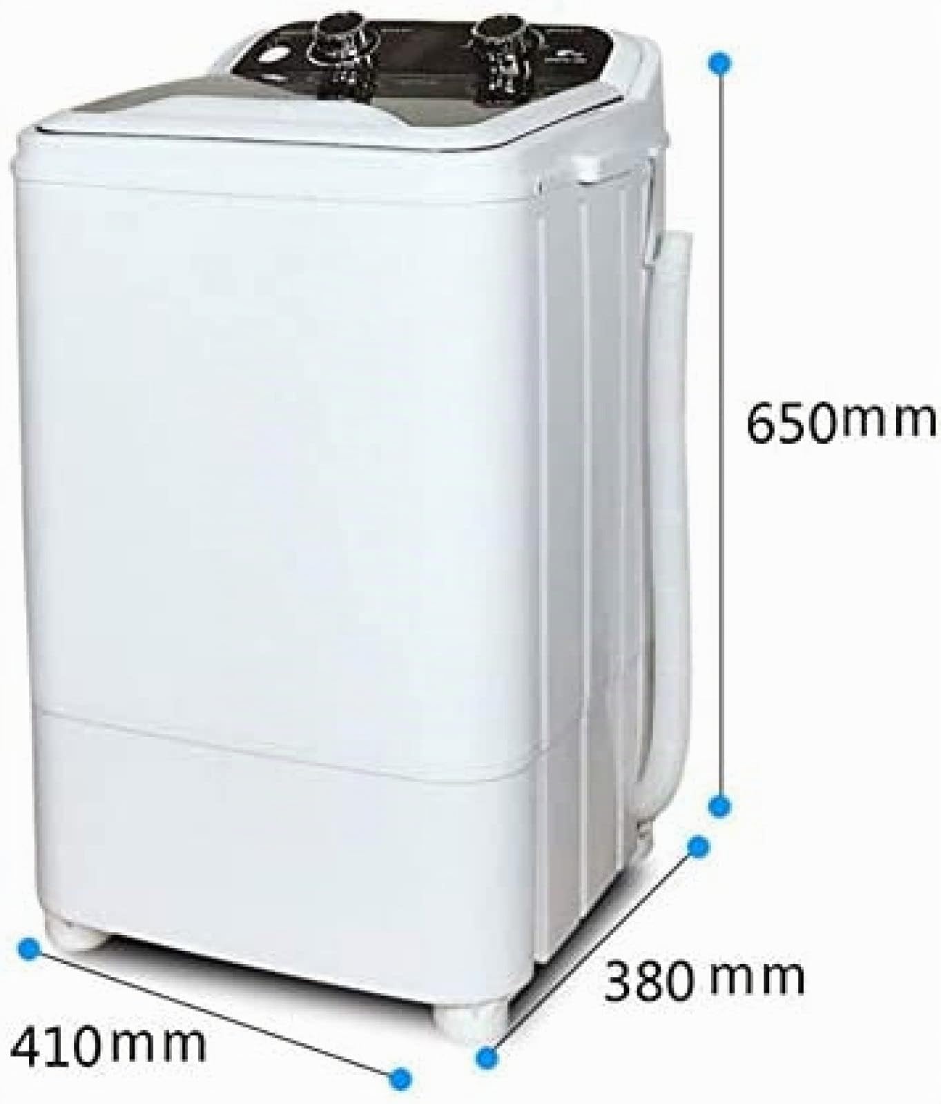 Lavatrice portatile 7 kg capacità totale vasca singola lavaggio centrifuga disidratazione pulizia profonda UV compatta per dormitori da campeggio appartamenti camere, blu
