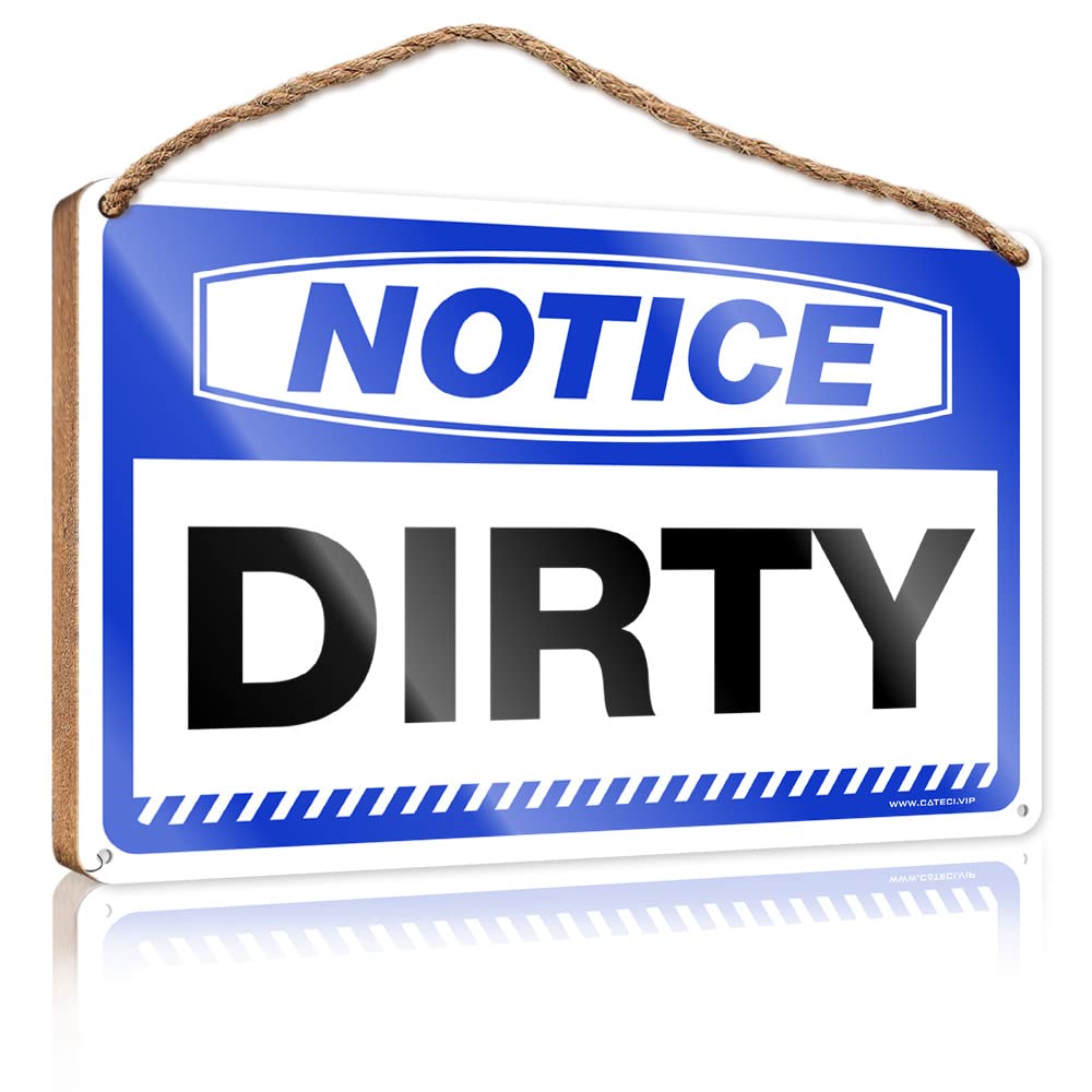 Outdoor Wood Plaque Porch Signs Notice Dirty Wooden Sign Funny Bathroom Wooden Hanging Sign For Front Door(15X28CM)