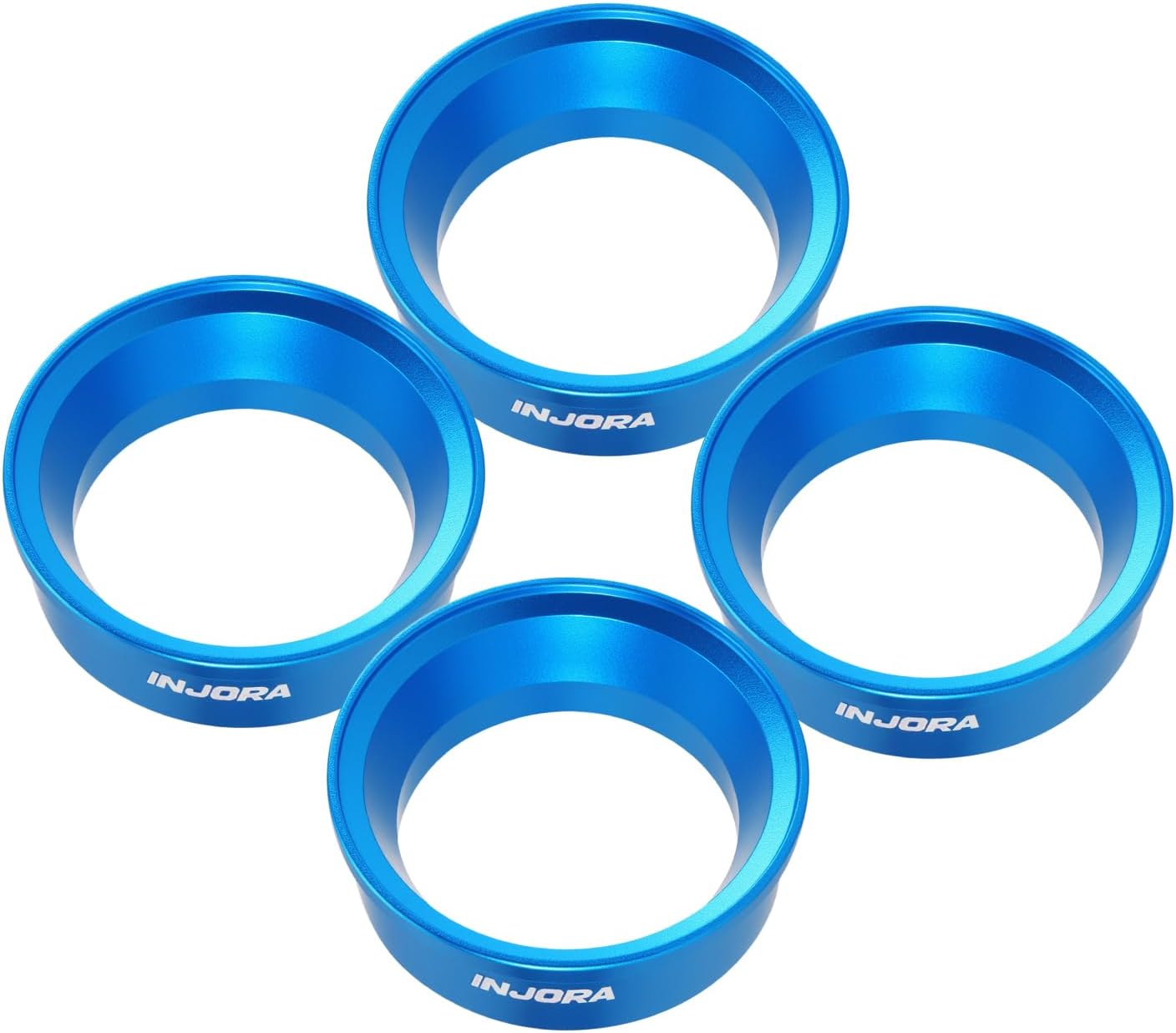 INJORA 4pcs Aluminum Wheel Barrels for 1.3" ModuWheel(Blue)