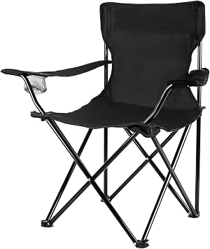 Cadeira Camping Dobrável ÔMEGA TECHNOLOGY 120kg - Preto