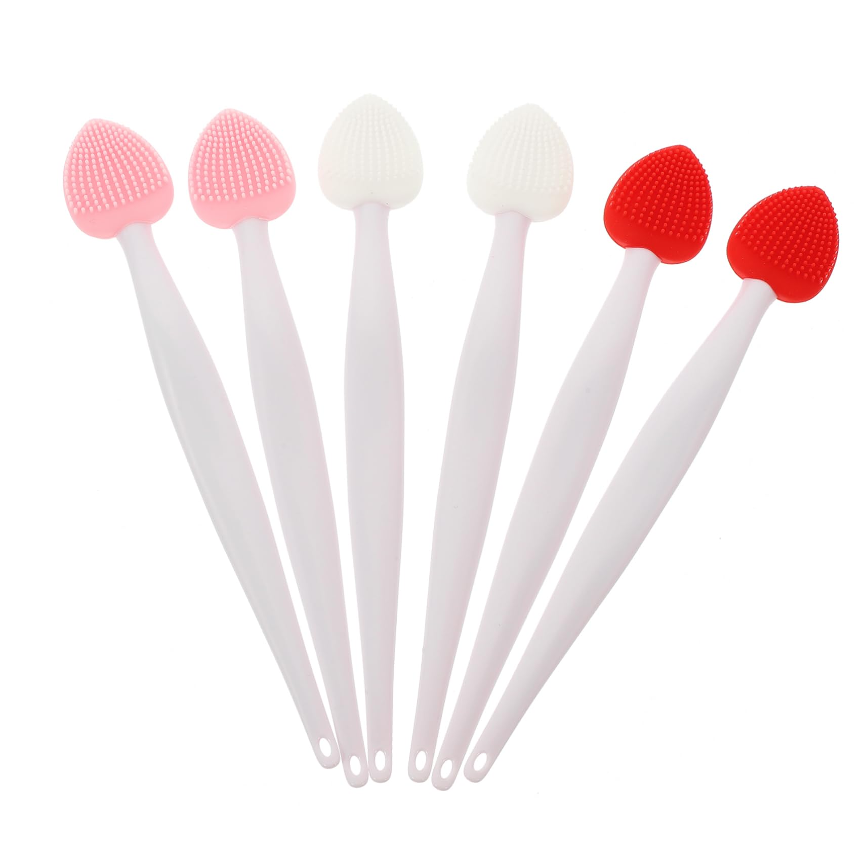 ARTSEWPLY 6Pcs Nose Exfoliating Brush Manual Lip Scrubbers for Deep Facial Cleansing Double Sided Nose Brushes for Skin Care for Exfoliating Nose and Lips