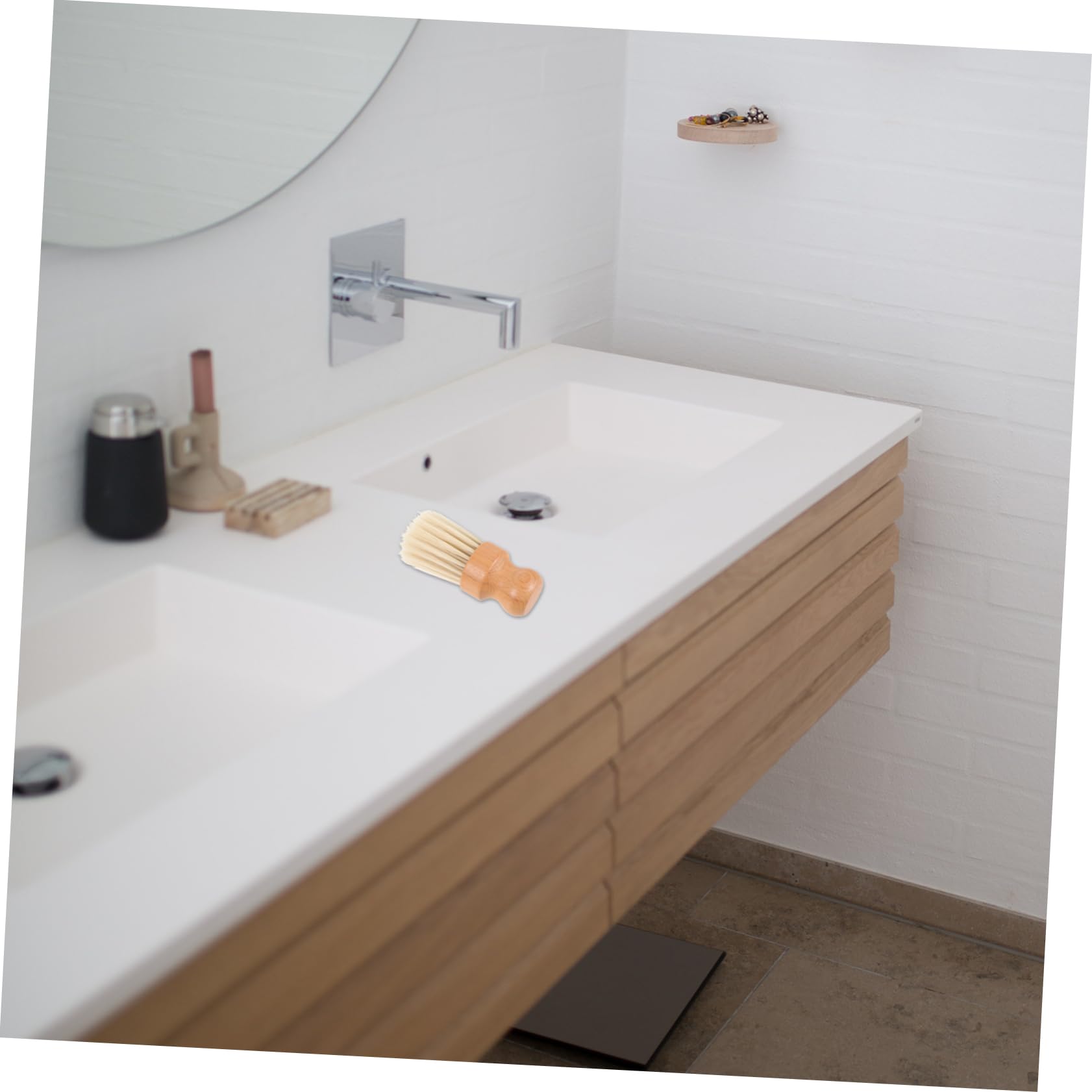 HAWILLOSCH Wooden Handle Soft Bristle Brush Dust Removal Instrument for Laptop Keyboard Cabinet and Window Cleaning