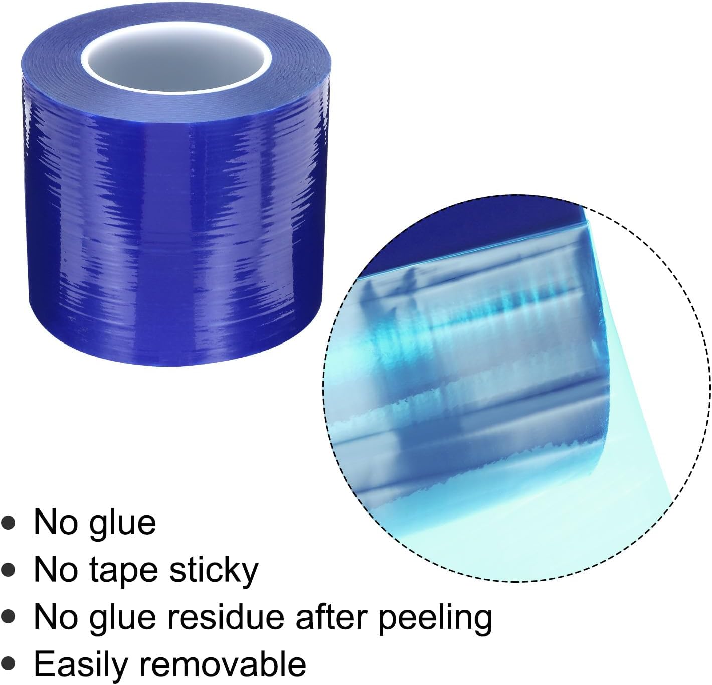 MECCANIXITY Removable Protective Film Tape, 4 7/10 Inch x 656 Ft Surface Protective Scratch Film Tape Roll for Furniture, Electrical Appliances, Blue