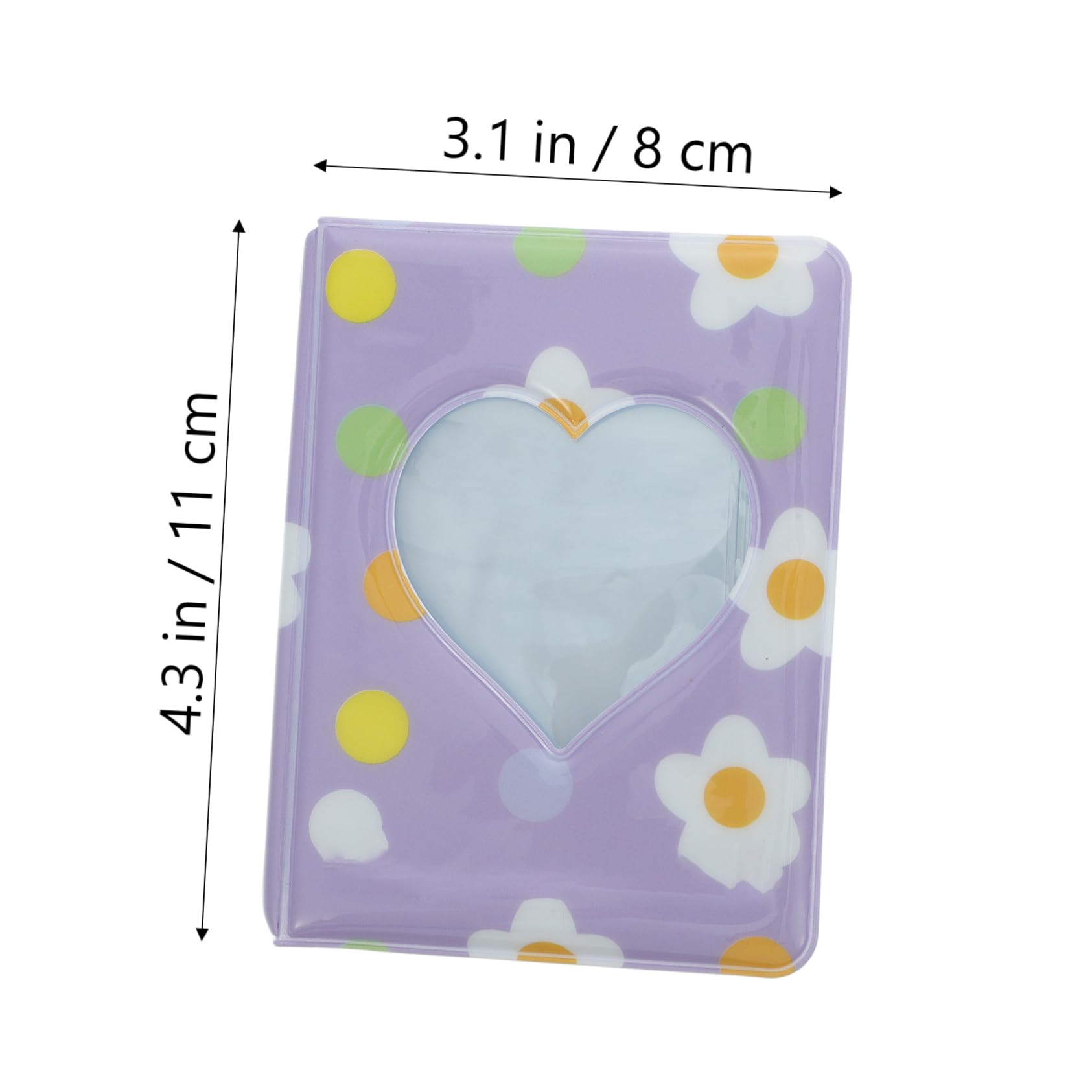 Cabilock Mini Photo Album with Hollow Heart Design Small Storage Album for Pictures Cards Memories present for Weddings Birthdays Special Occasions