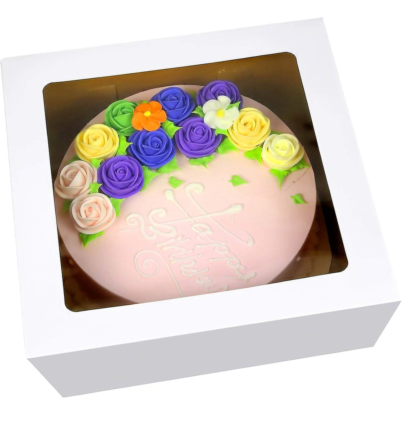 15Pack Large Cake Boxes 12 X 12 X 6inch,White Tall