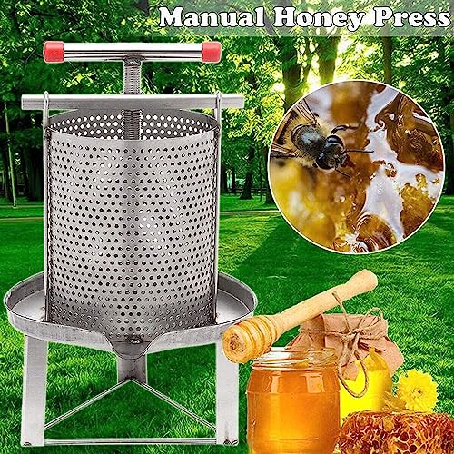 Honigextraktorpresse, Edelstahl Honigsieb für Bienenzucht, Manuelle Honigpresse und Spinner für Landwirtschaftsbedarf