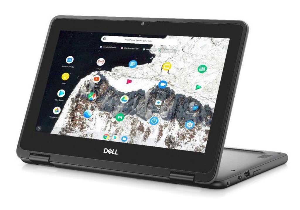 Dell Chromebook 11 3100 Computer portatile 2 in 1, notebook touchscreen da 11,6 pollici, Chrome OS (ricondizionato) (Pollici, 11.6, Nero, Grafica integrata, 32, GB, Chrome OS, GB, 4)