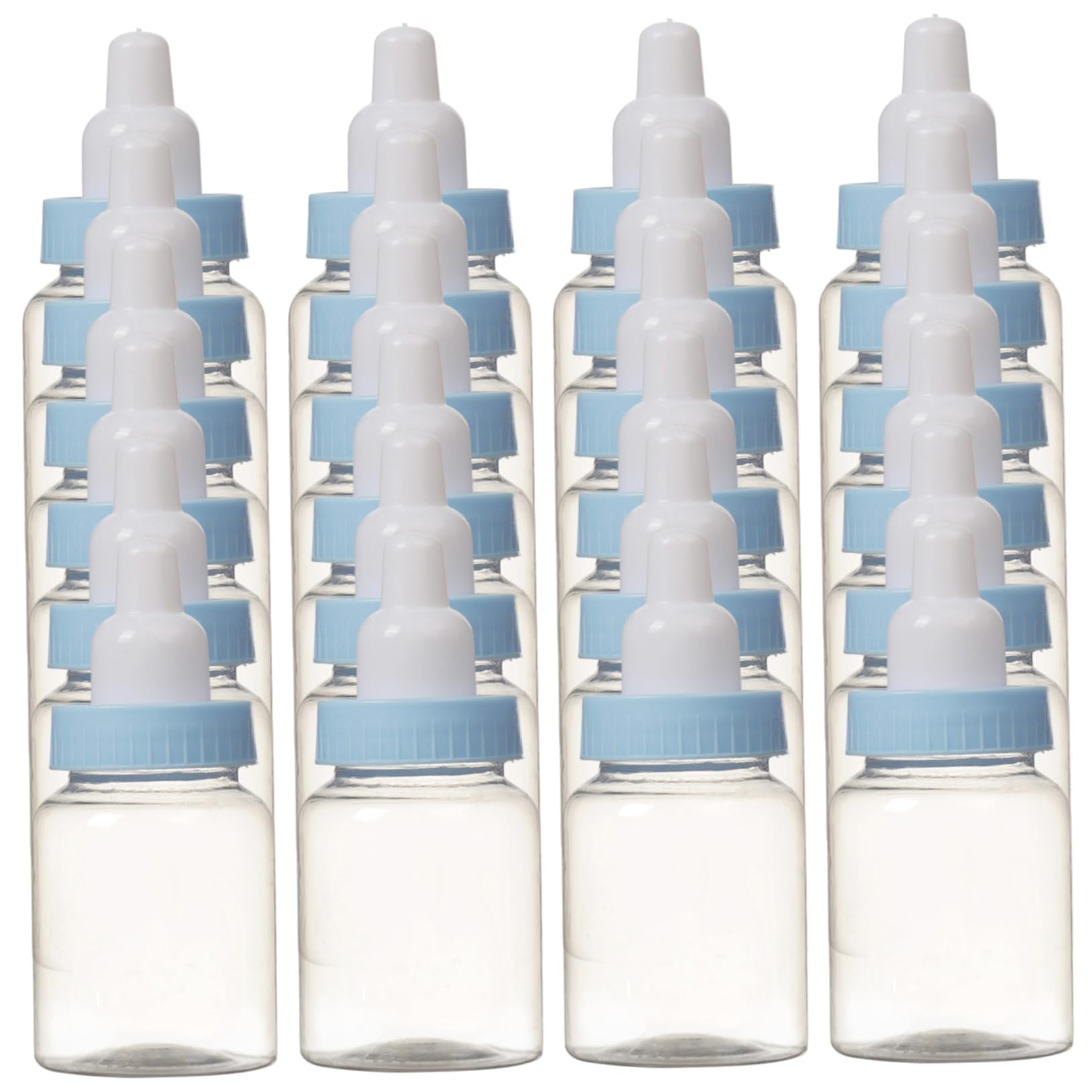 Hbbgdiy 24PCS Baby Shower Bottles 3.5x1.6 Inch Clear Plastic Mini Bottles Fillable Candy Containers for Party Favors Decorations Newborn Birthday