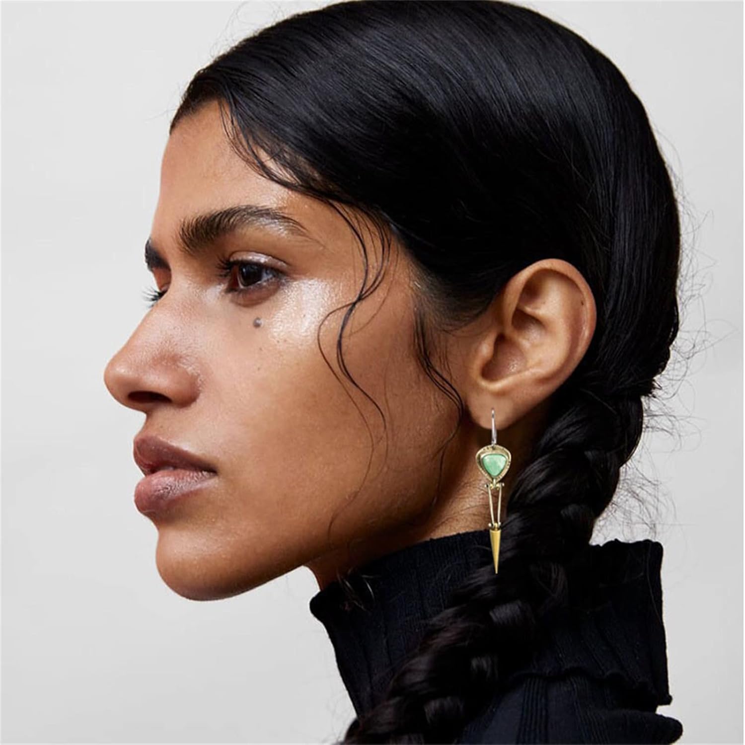 ONLYJUMP Handmade Retro Bohemian Geometry Earrings Bohemia Tribal Ethnic Earrings Long Turquoise Drop Dangle Earrings for Women Creative Jewelry Gifts - Image 5