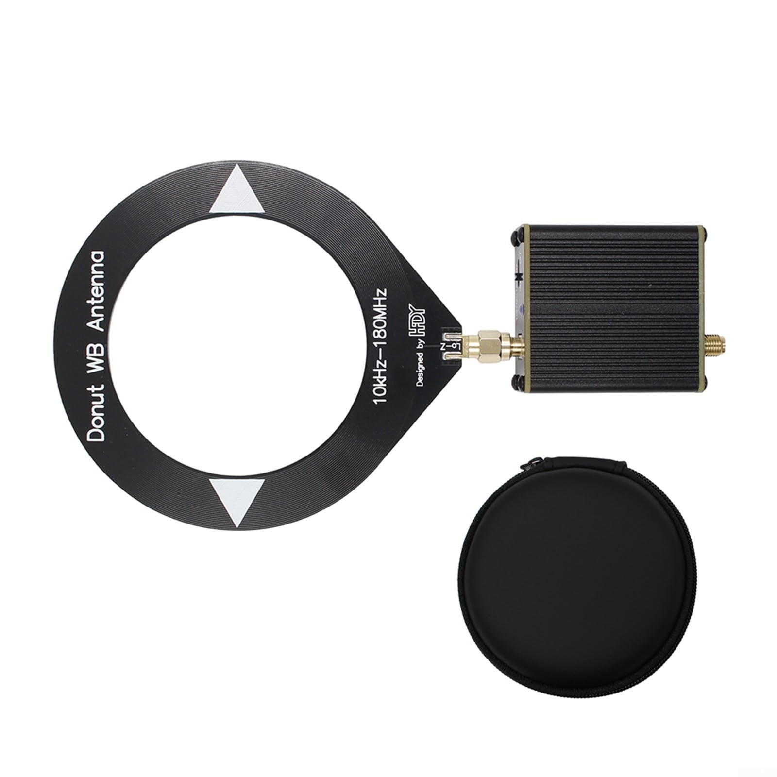 SPORTARC Donut AM MW/SW Antenne portable mini boucle 10 kHz-180 MHz pour HFDY Malahiteam HF onde moyenne avec convertisseur à faible impédance, 08KZLC61UB3GM5J07I802Y5854H1E